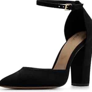 ALDO SIZE 7.5 Elegant Black Ankle Strap Heels preloved